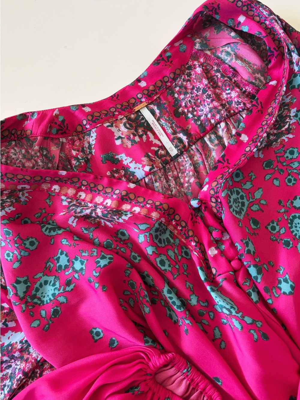 Free People Run Free Pink Tunic Blouse - Picture 3 of 3